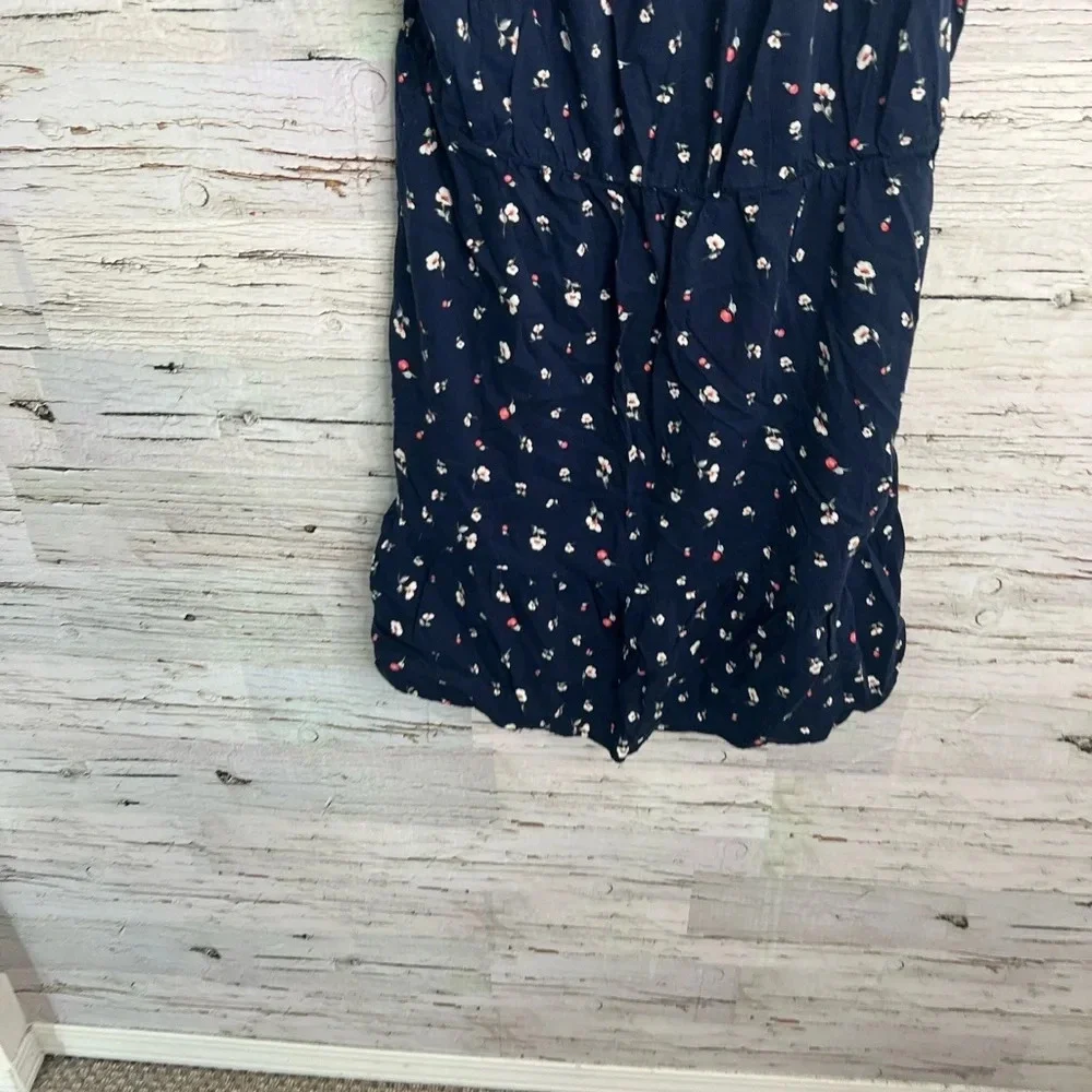 Banana republic blue floral dress size large petite - Picture 4 of 8